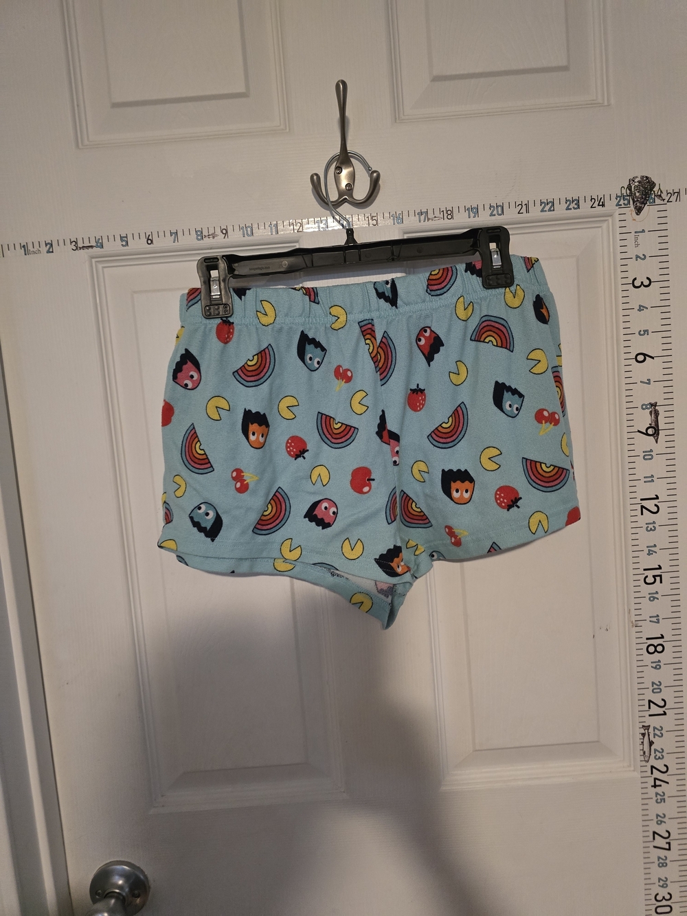 Kids Light Blue Playful Character Print Shorts